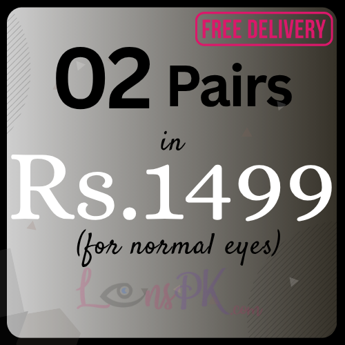 Buy 02 Pairs Lenses With Free Lens Solution, Kit & Free Home Delivery
