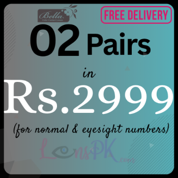 Buy 02 Pairs Bella Lenses With Free Lens Solution, Kit & Free Home Delivery - Deal