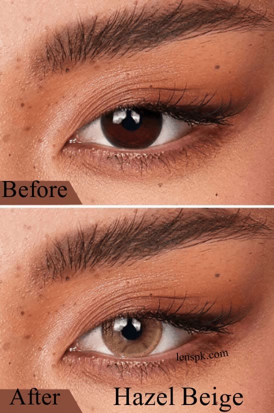 Bella Hazel Beige - Oneday Collection, before and after