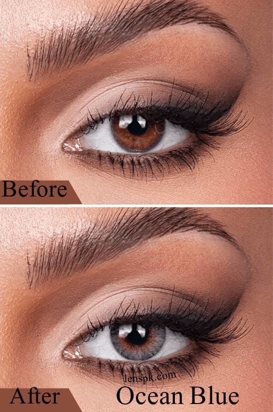 Bella Ocean Blue - Oneday Collection, before and after