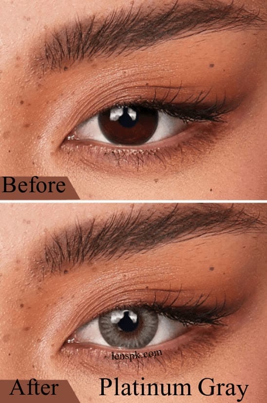 Bella Platinum Gray - Oneday Collection, before and after